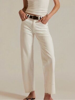 We The Free Risk Taker Mid-Rise Jeans in White
